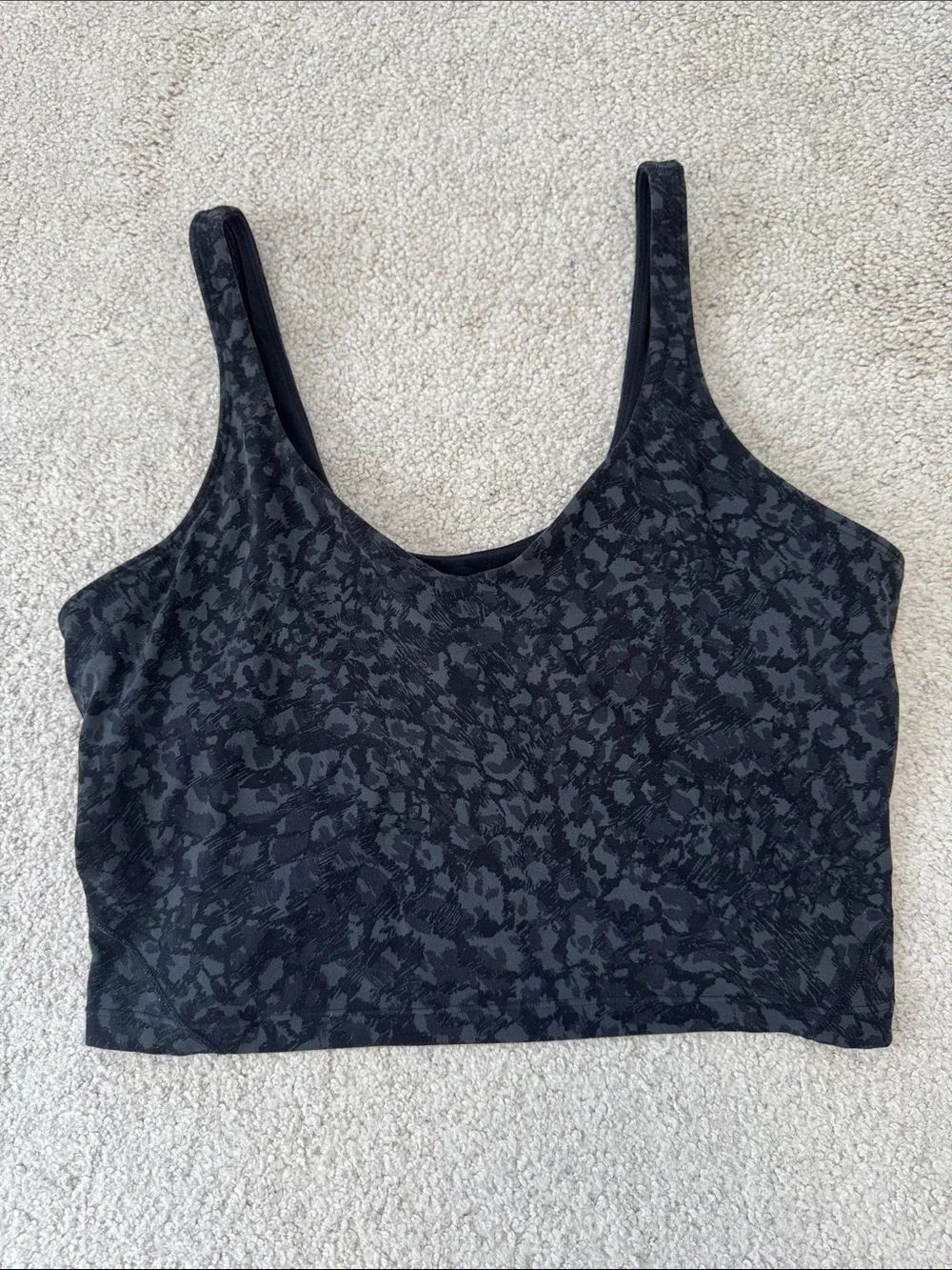 lululemon Align Tank Built-in Bra Wild Thing Coal Multi Sz12
